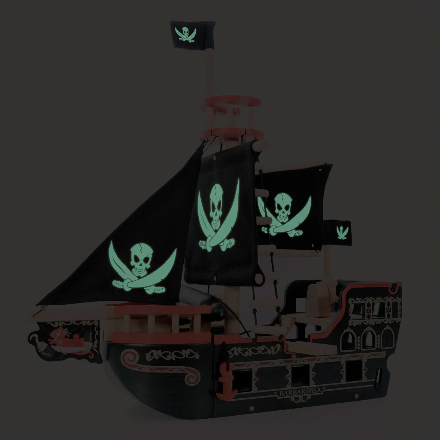 Barbarossa Piratenschiff & Figuren / Barbarossa Pirate Ship & Characters-Le Toy Van (LTV)