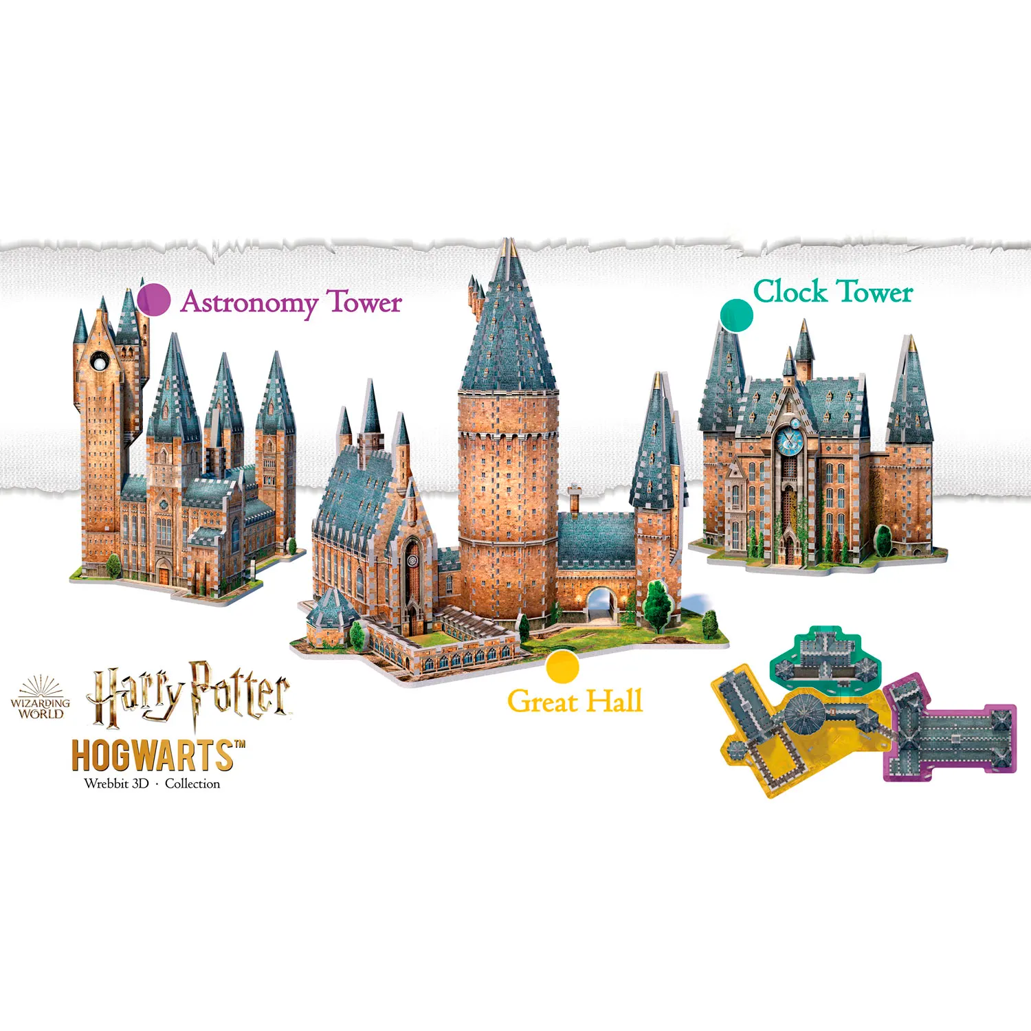 Hogwarts Große Halle Harry Potter / Hogwarts Great Hall 850 pcs 3D-Puzzle-Wrebbit-3D Puzzles