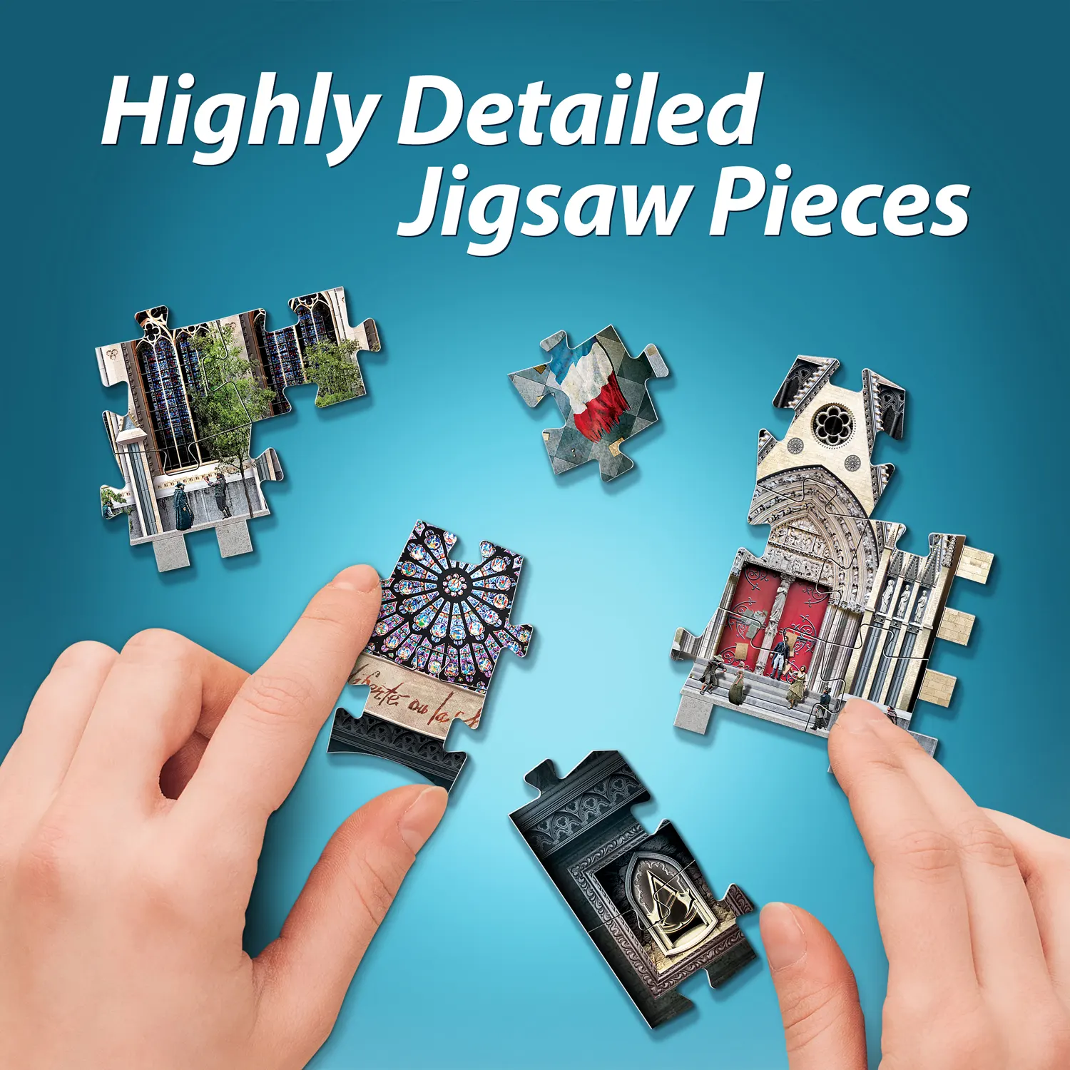 ASSASSINS CREED UNITY Notre-Dame (860 Teile)-Wrebbit-3D Puzzles