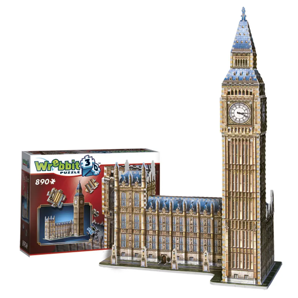 Big Ben & House of Parliament - Queen Elisabeth Tower / 3D-Puzzle-Wrebbit-3D Puzzles