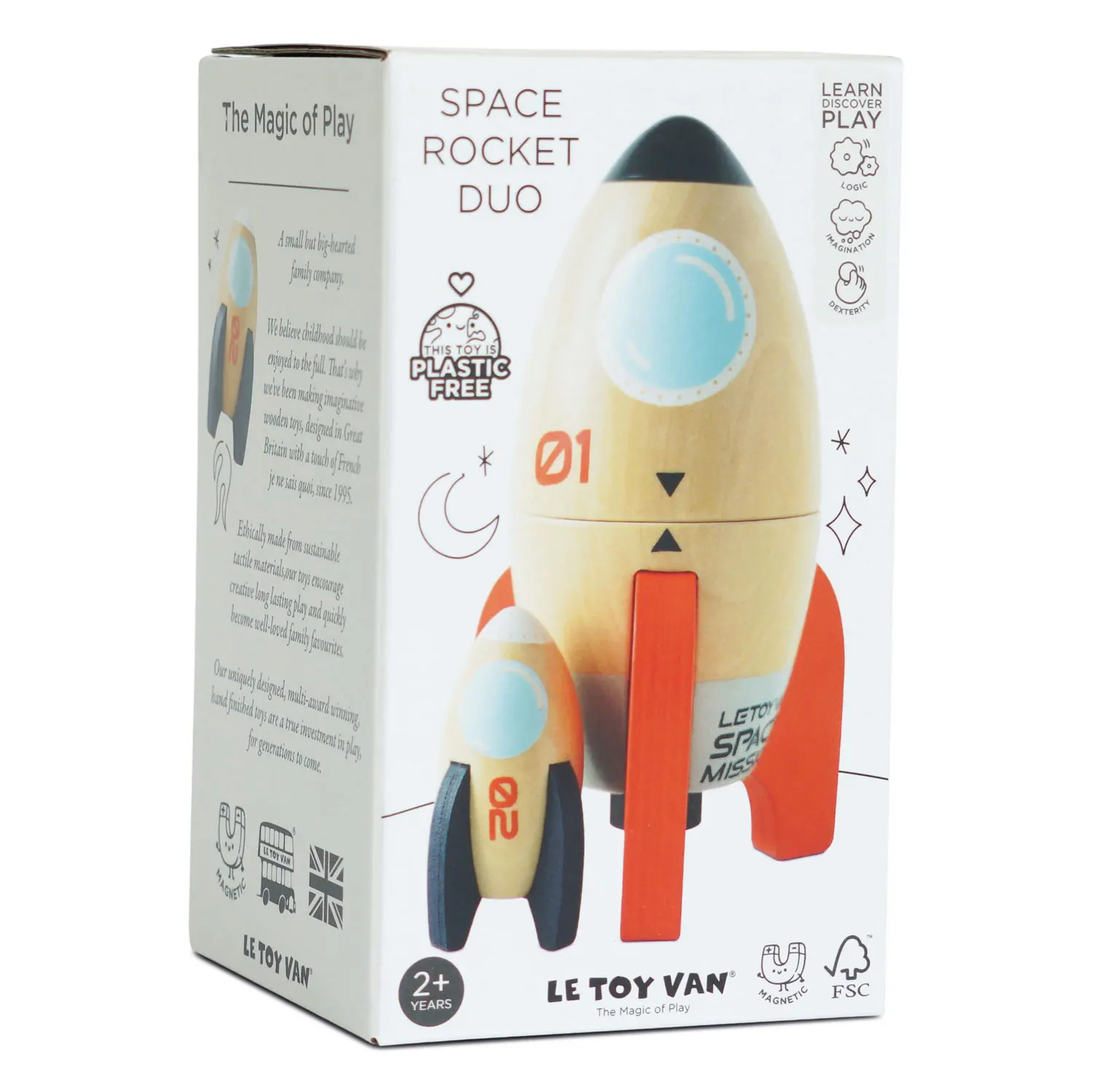 Weltraumraketen Duo /Magnetic Space Rocket Duo-Le Toy Van (LTV)