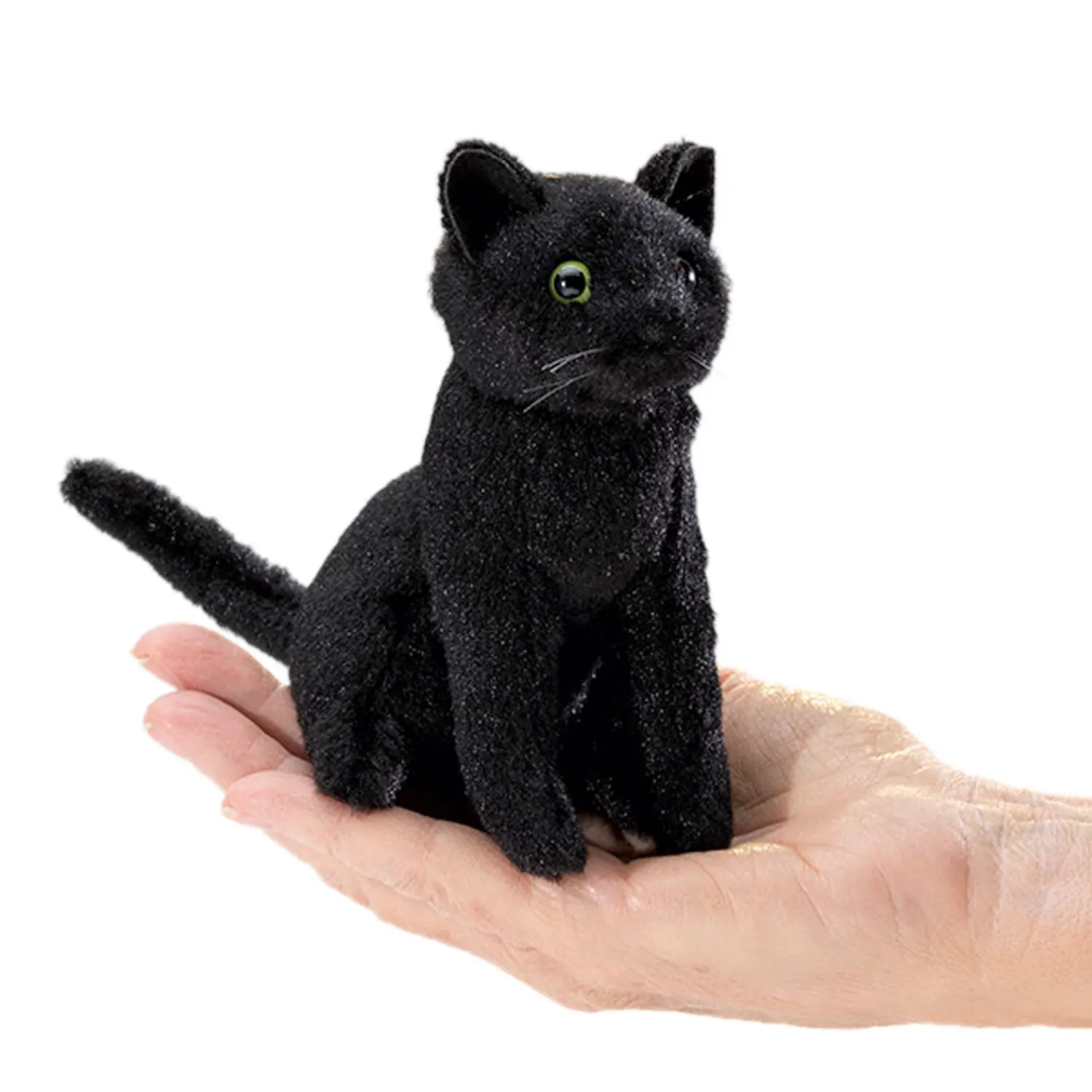 Mini Schwarze Katze / Mini Black Cat-Folkmanis® Puppets