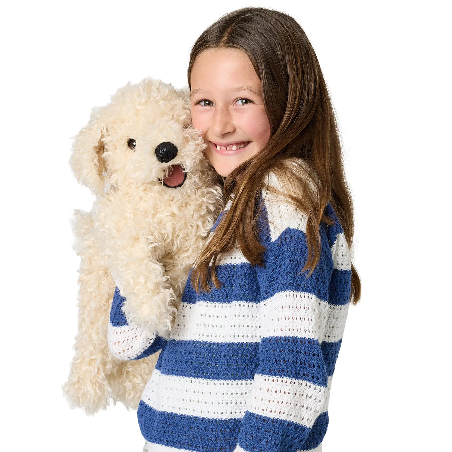 White Poodle Puppy / Pudelwelpe, weiß-Folkmanis® Handpuppen