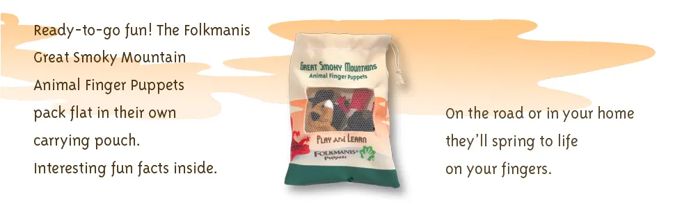 Großes Smoky Mountain Tier Set / Great Smoky Mtn Animal Set-Folkmanis® Puppets