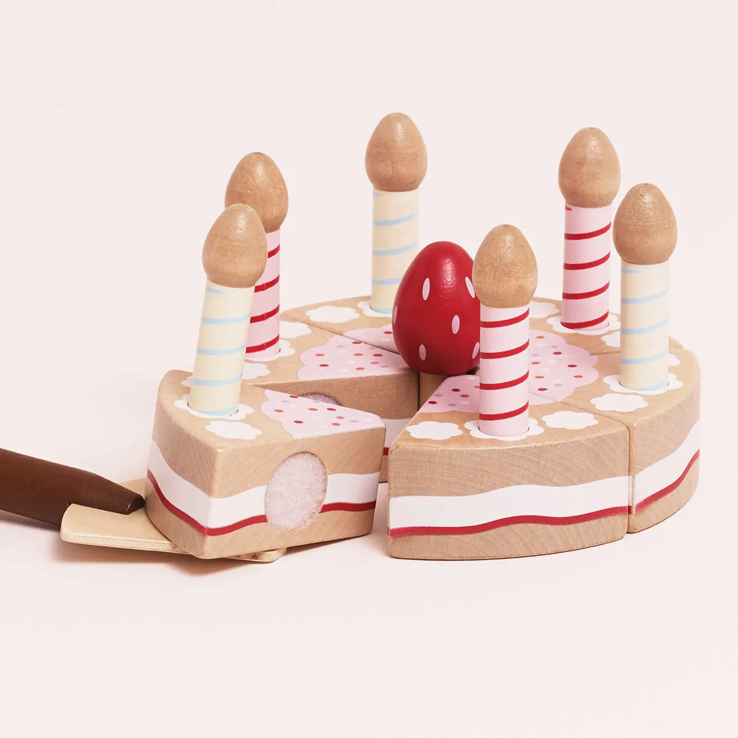 Sliceable Birthday Cake & Candles (New Look)-Le Toy Van (LTV)