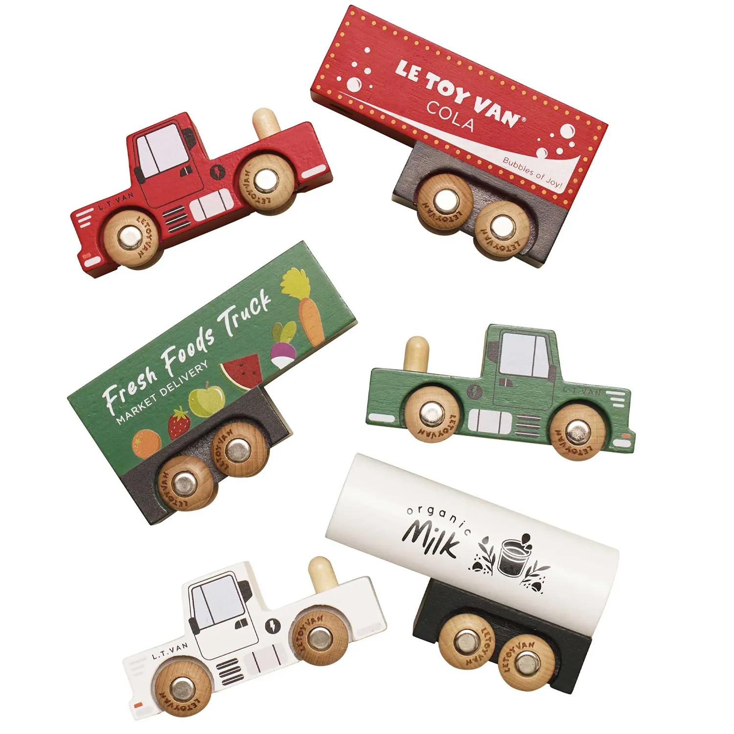 Wooden Trailer Truck Set / Lastwagen-Set-Le Toy Van (LTV)