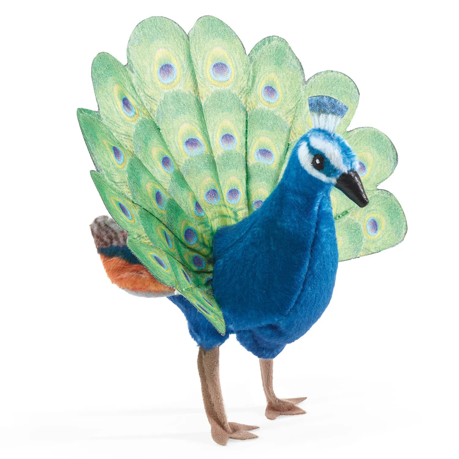 Mini Peacock / Mini Pfau-Folkmanis® Handpuppen