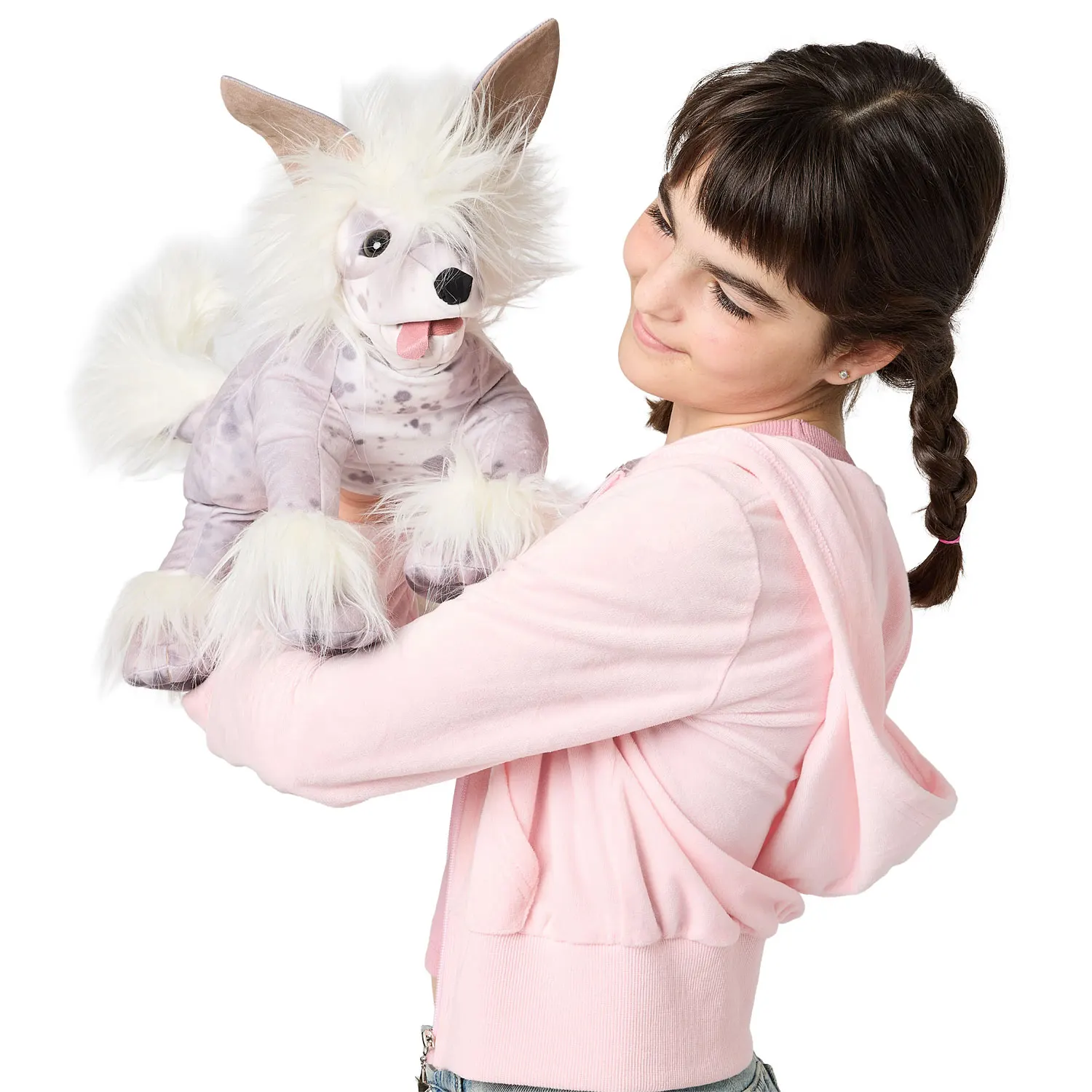 Chinese Crested Dog / Chinesischer Schopfhund-Folkmanis® Handpuppen