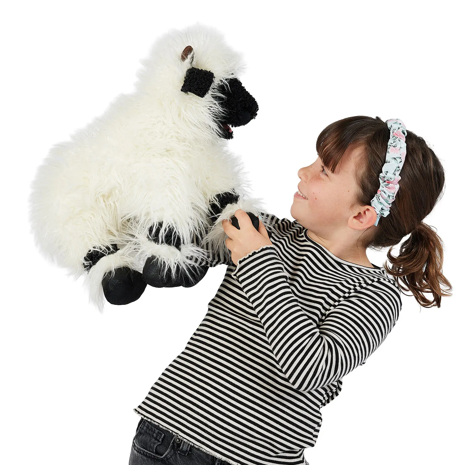 Walliser Schwarznasen Schaf / Valais Blacknose Sheep-Folkmanis® Handpuppen
