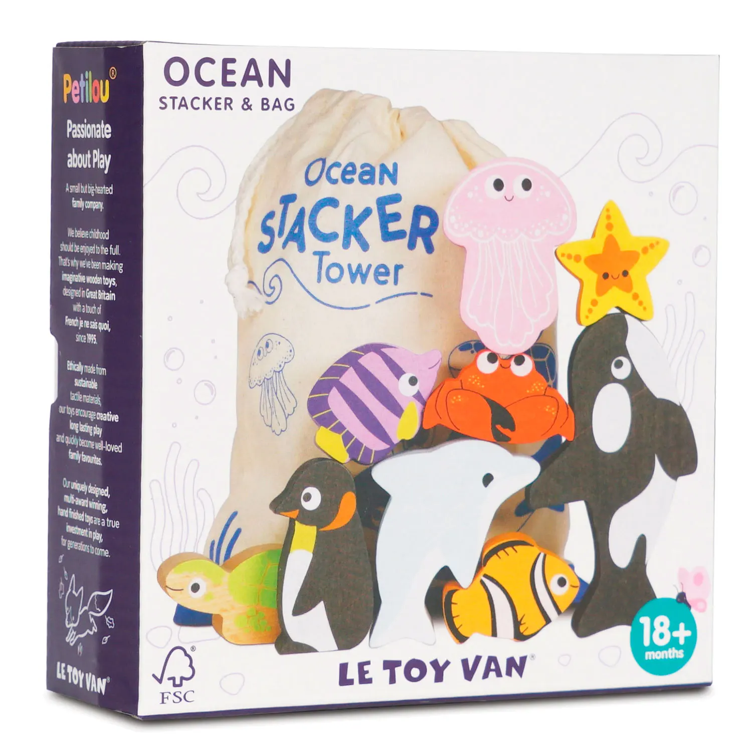 Ocean Life Stacking Animals & Bag-Le Toy Van (LTV)