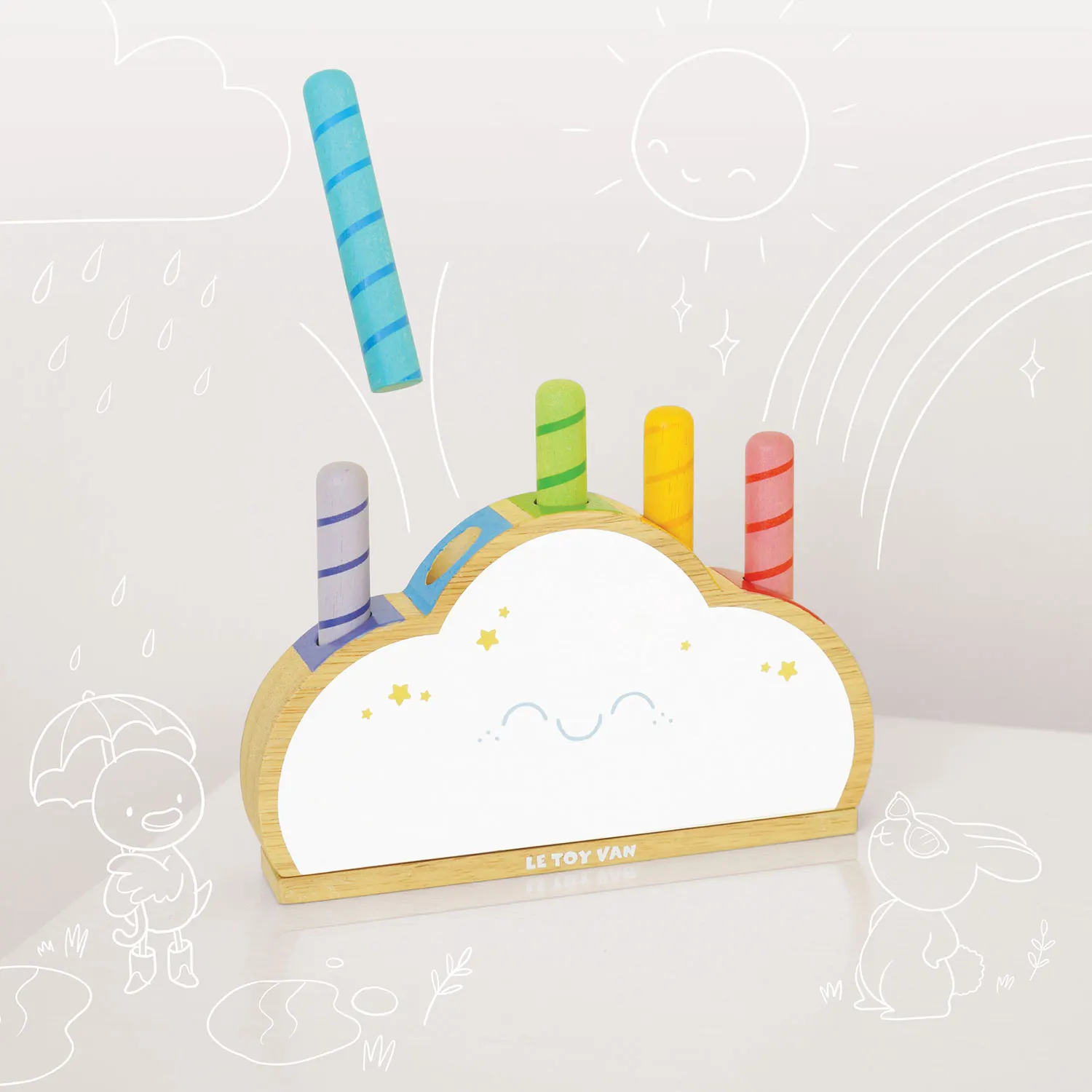 Regenbogenwolke Pop! / Rainbow Cloud Pop-Up Toy-Le Toy Van (LTV)
