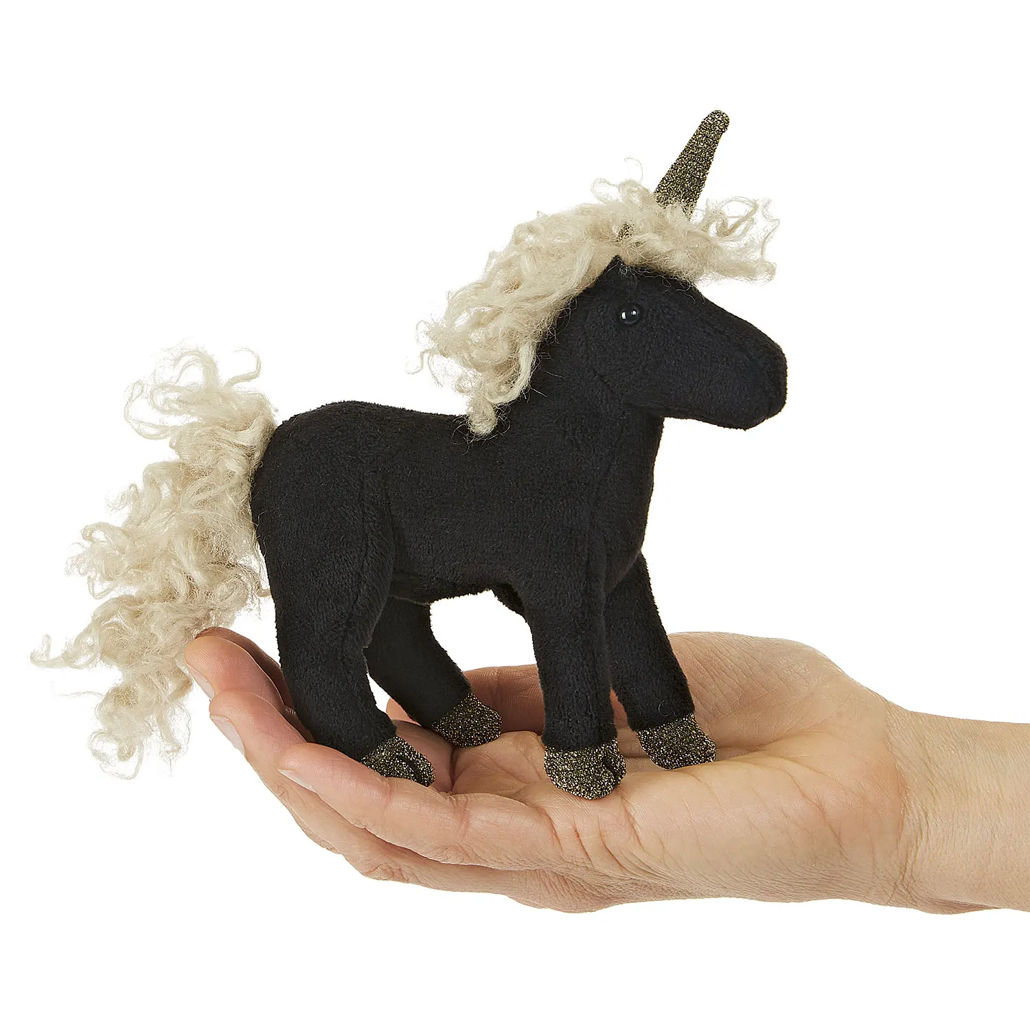 Mini Einhorn / Mini Black Unicorn-Folkmanis® Puppets