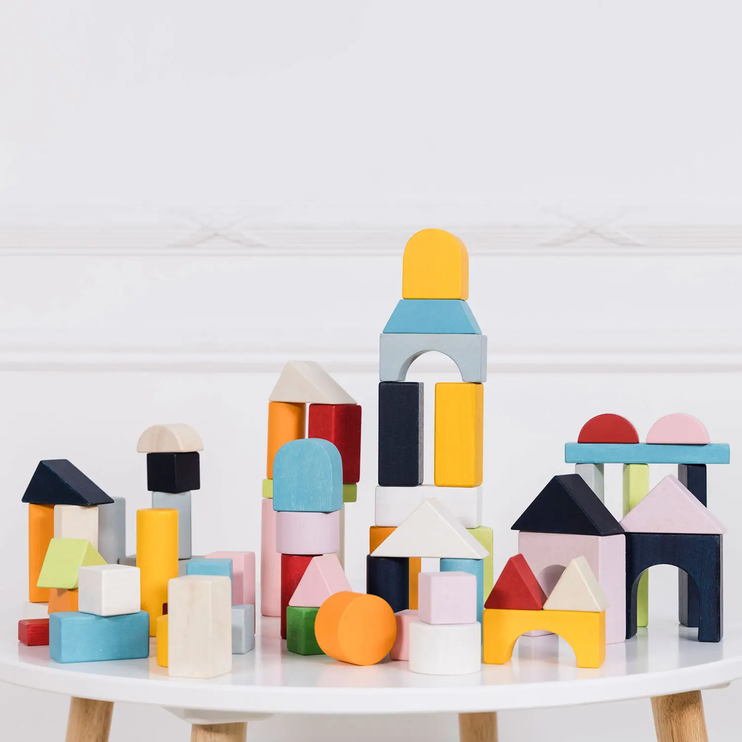 Bausteine & Tasche / Colourful Building Blocks & Bag - 60 pc. (New Look)-Le Toy Van (LTV)