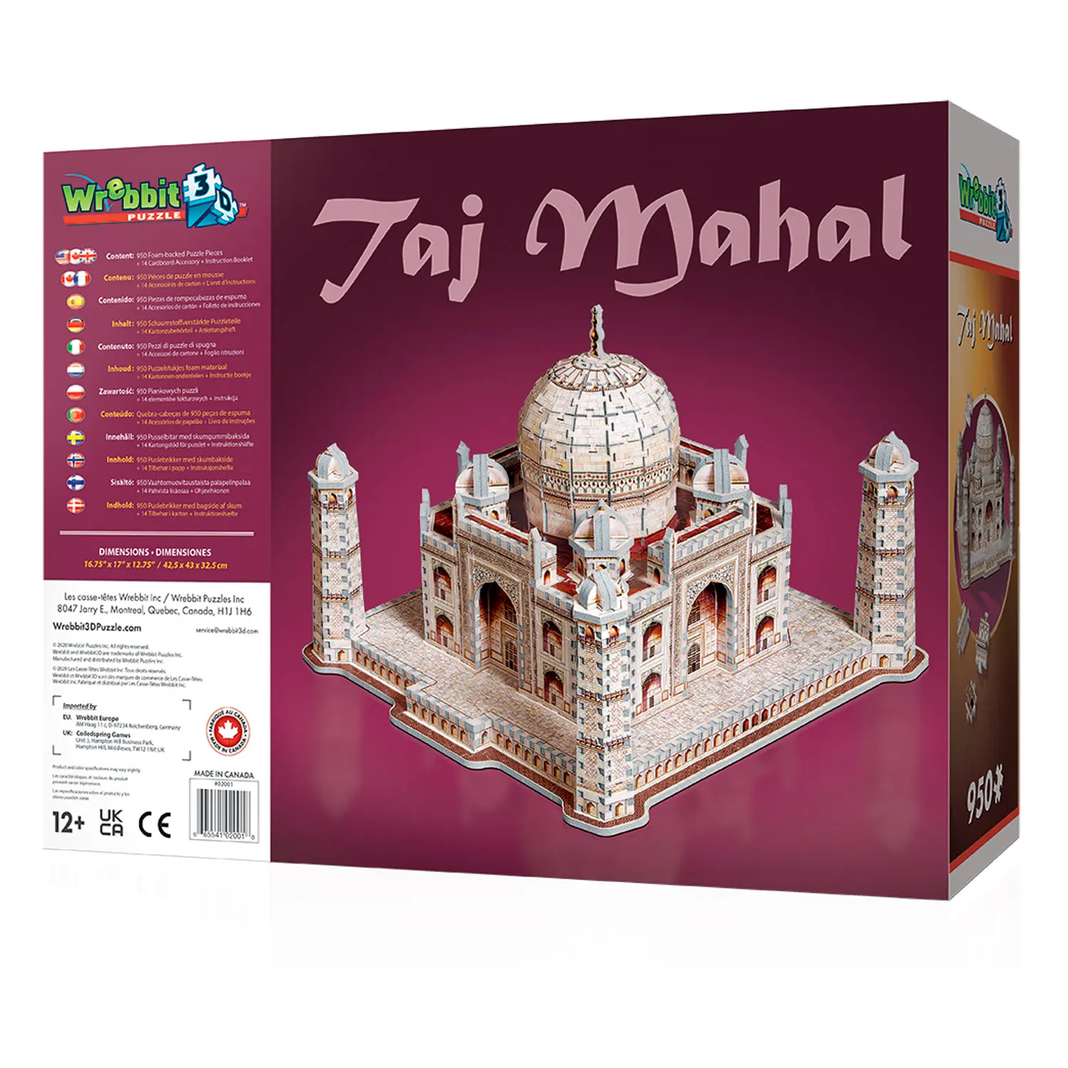Taj Mahal / 3D-Puzzle-Wrebbit-3D Puzzles