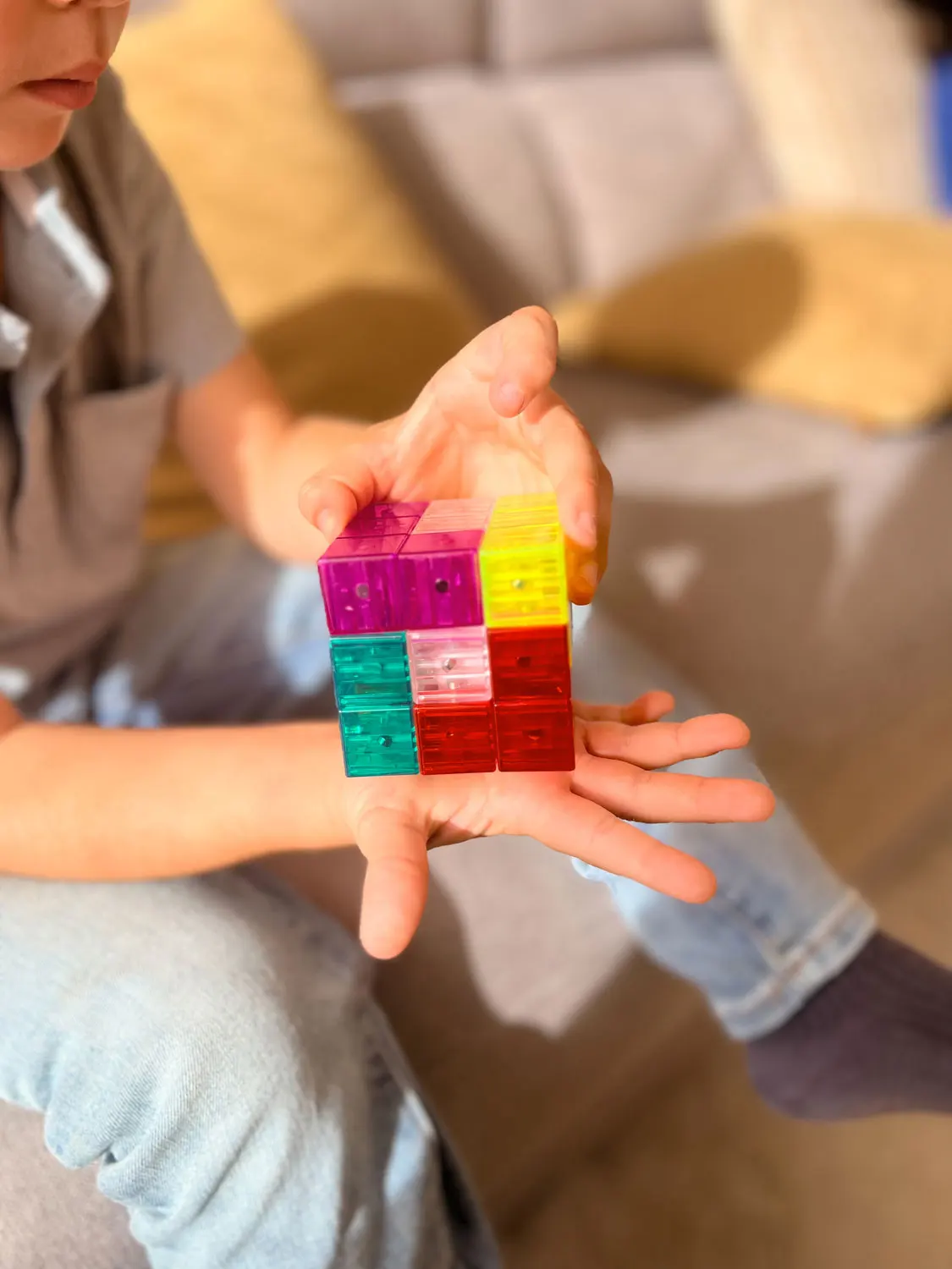 Magic Magnetic Cube / magnetisches Geduldspiel-JuegaConmigo