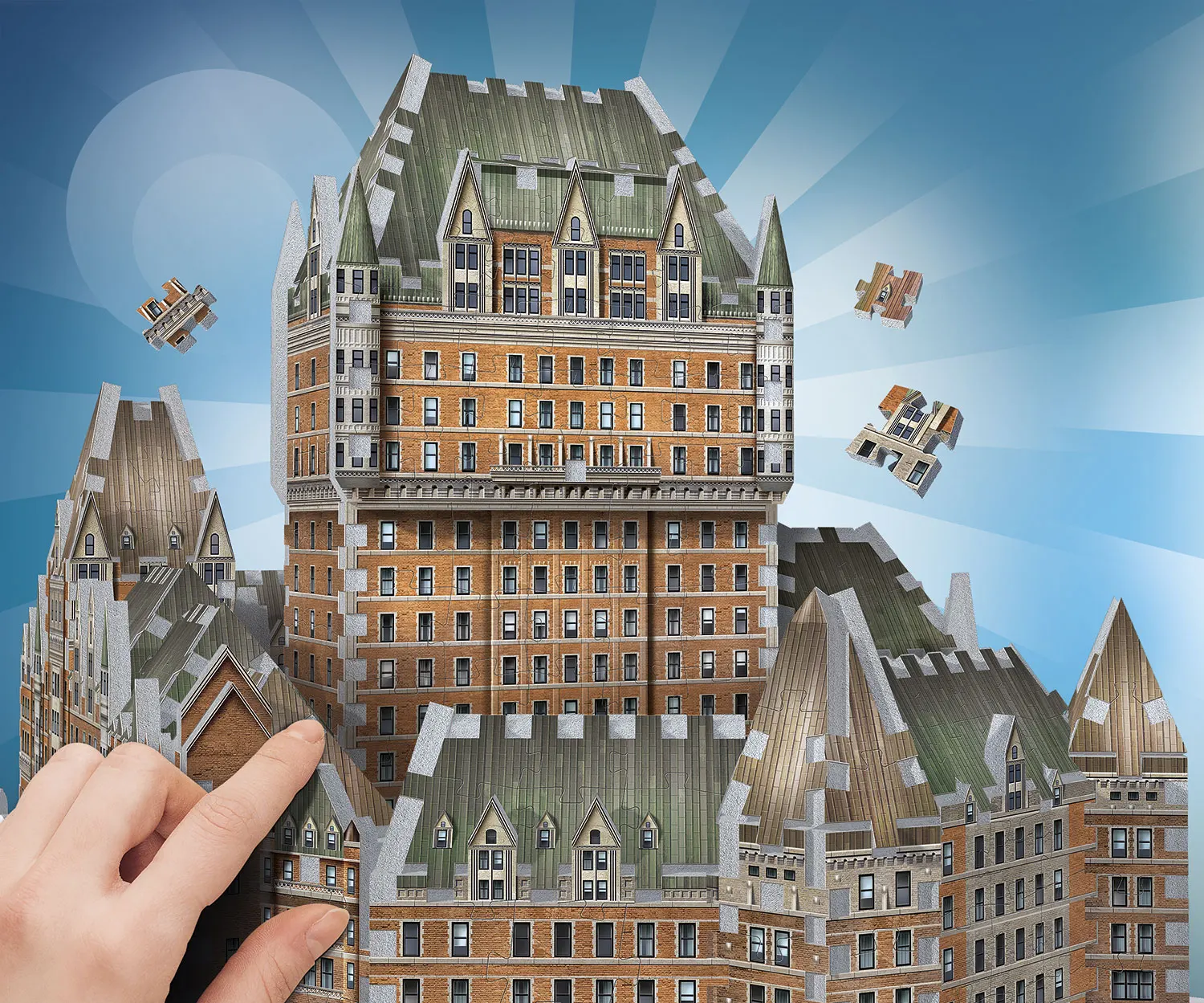 Chateau Frontenac / Quebec City Schloßhotel, 865 pcs-Wrebbit-3D Puzzles