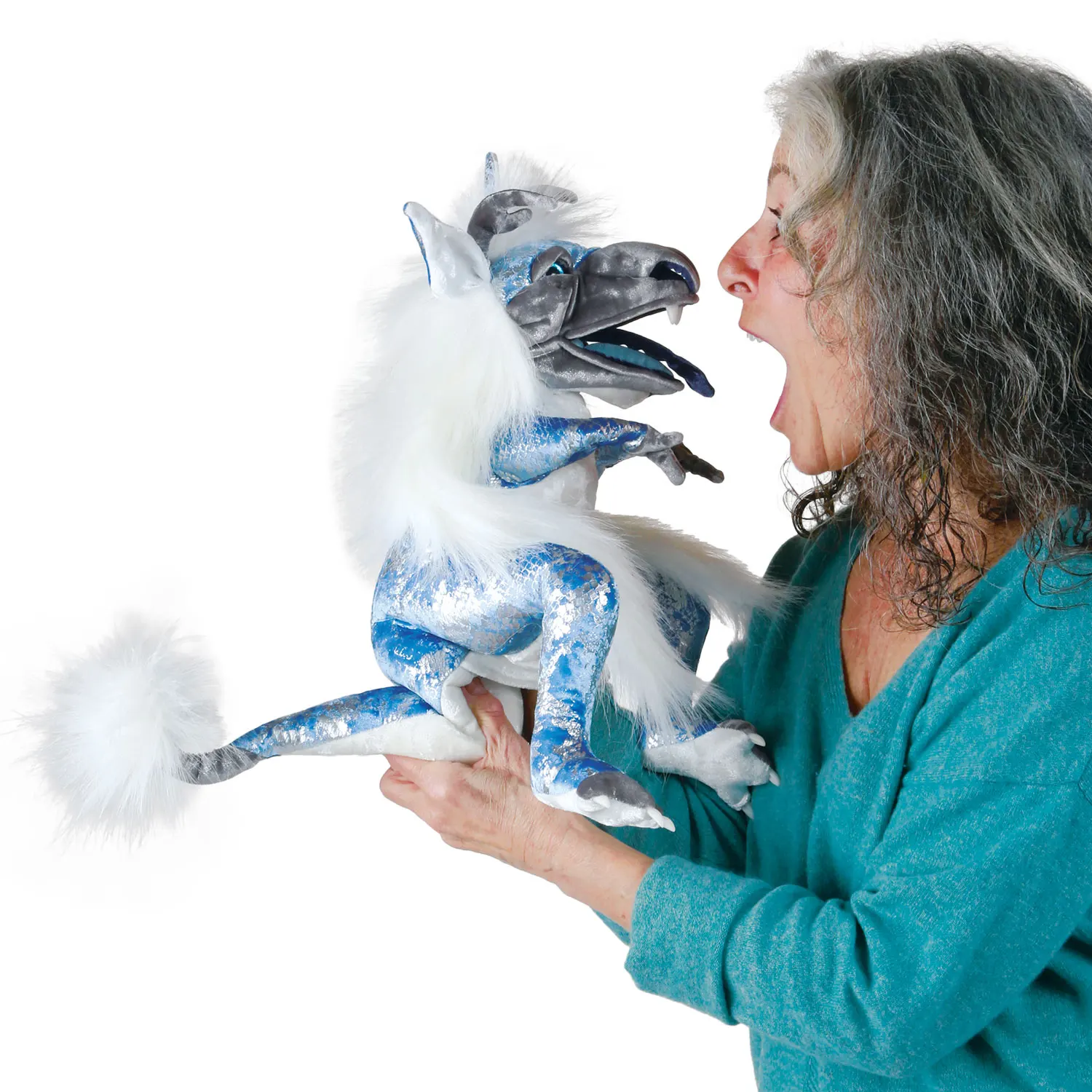 Eisdrache / Ice Dragon-Folkmanis® Puppets