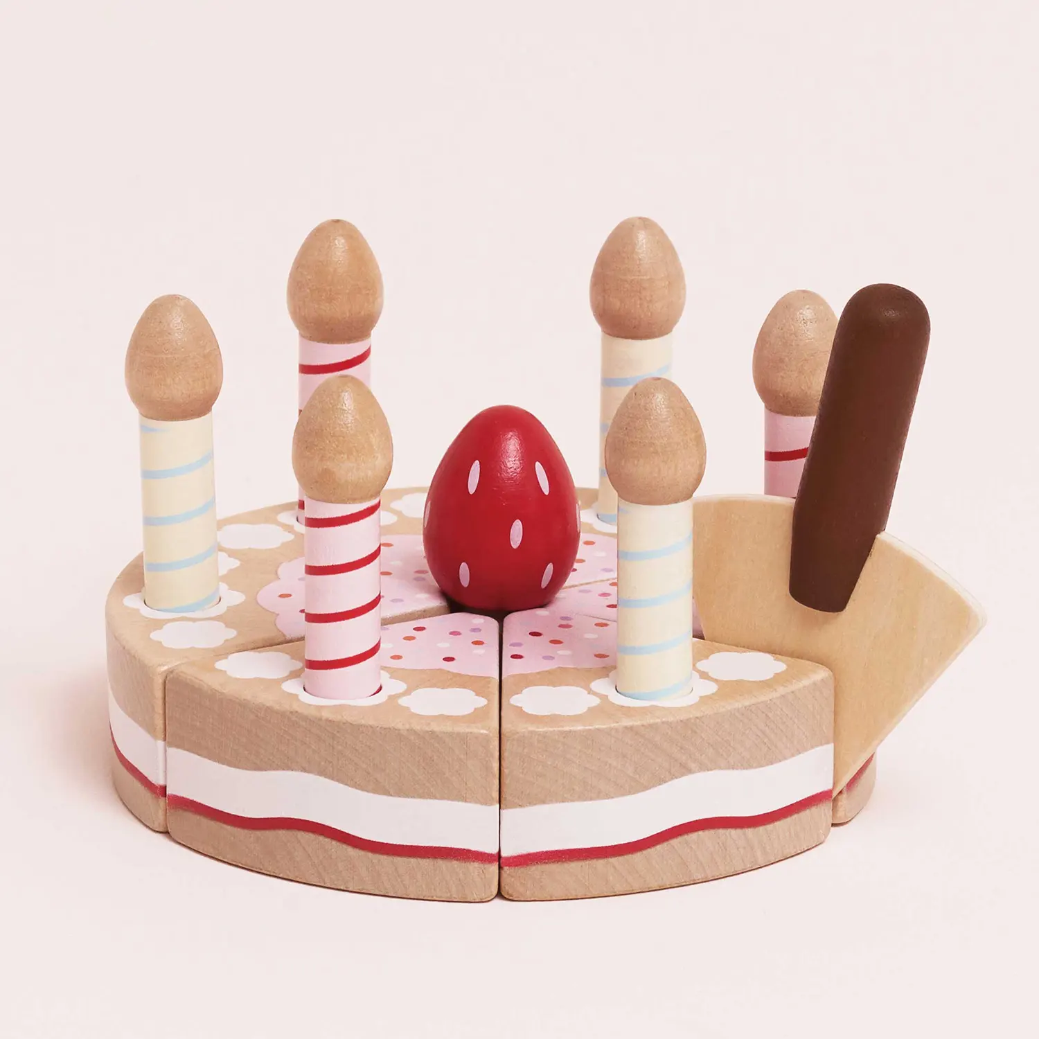 Sliceable Birthday Cake & Candles (New Look)-Le Toy Van (LTV)