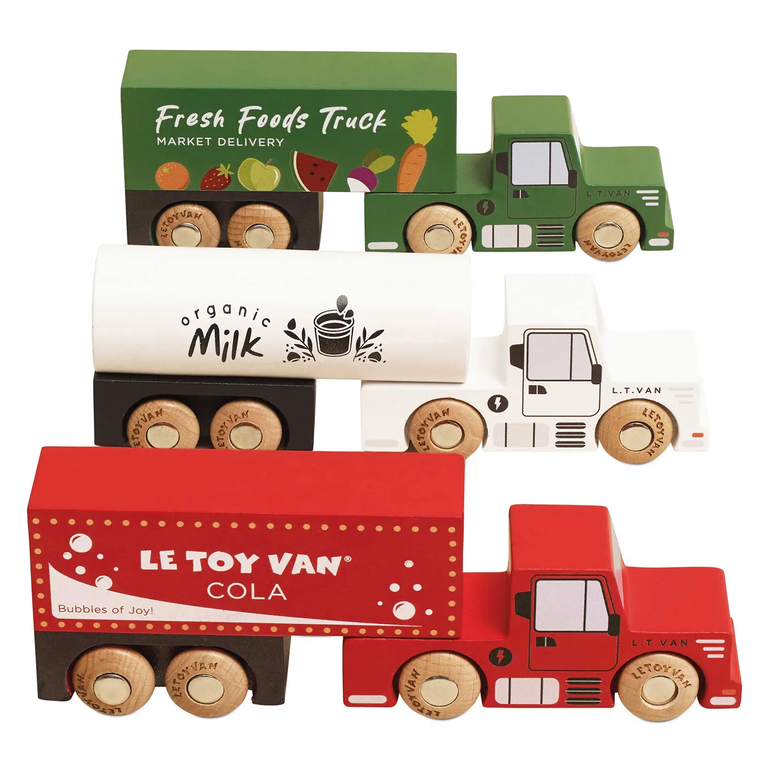 Wooden Trailer Truck Set / Lastwagen-Set-Le Toy Van (LTV)