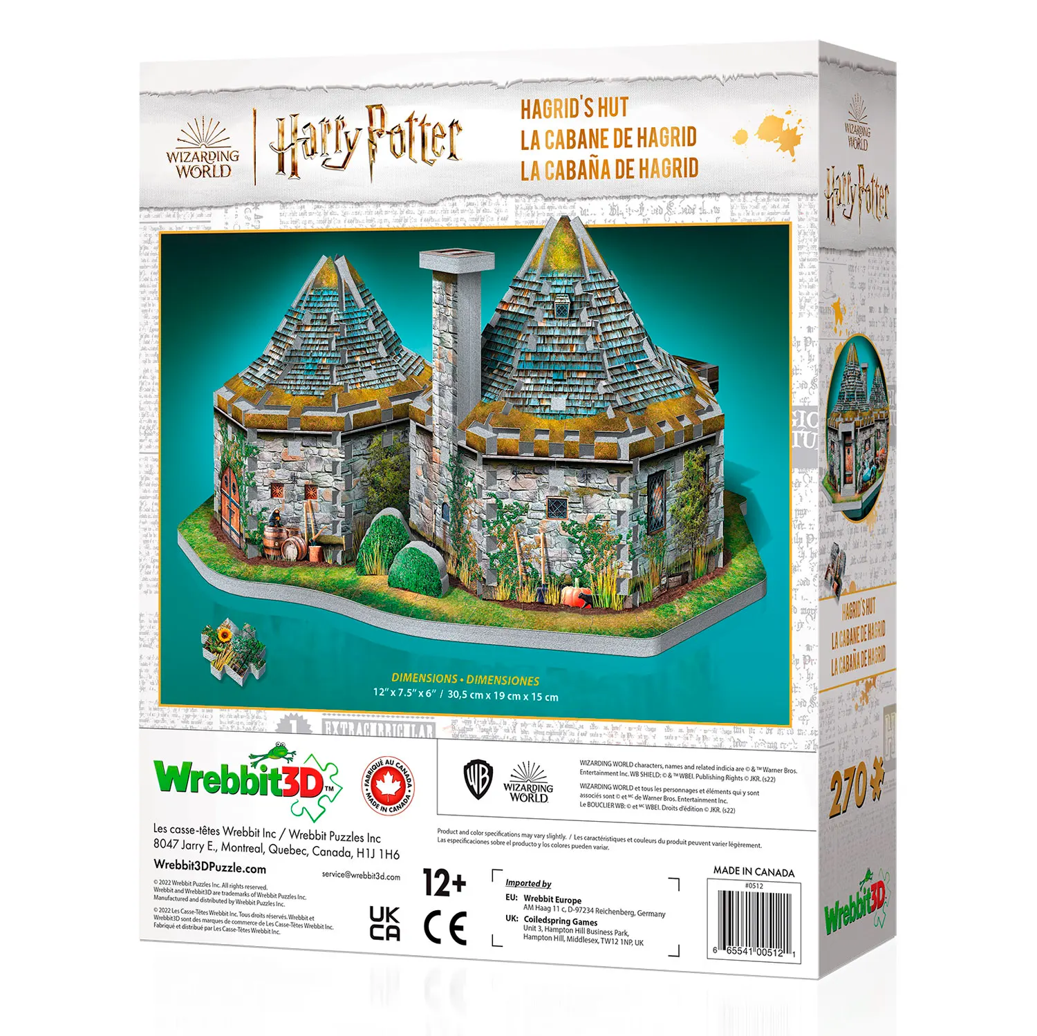 Hagrids Hütte - Harry Potter / Hagrid´s Hut  270 pcs.3D Puzzle-Wrebbit-3D Puzzles