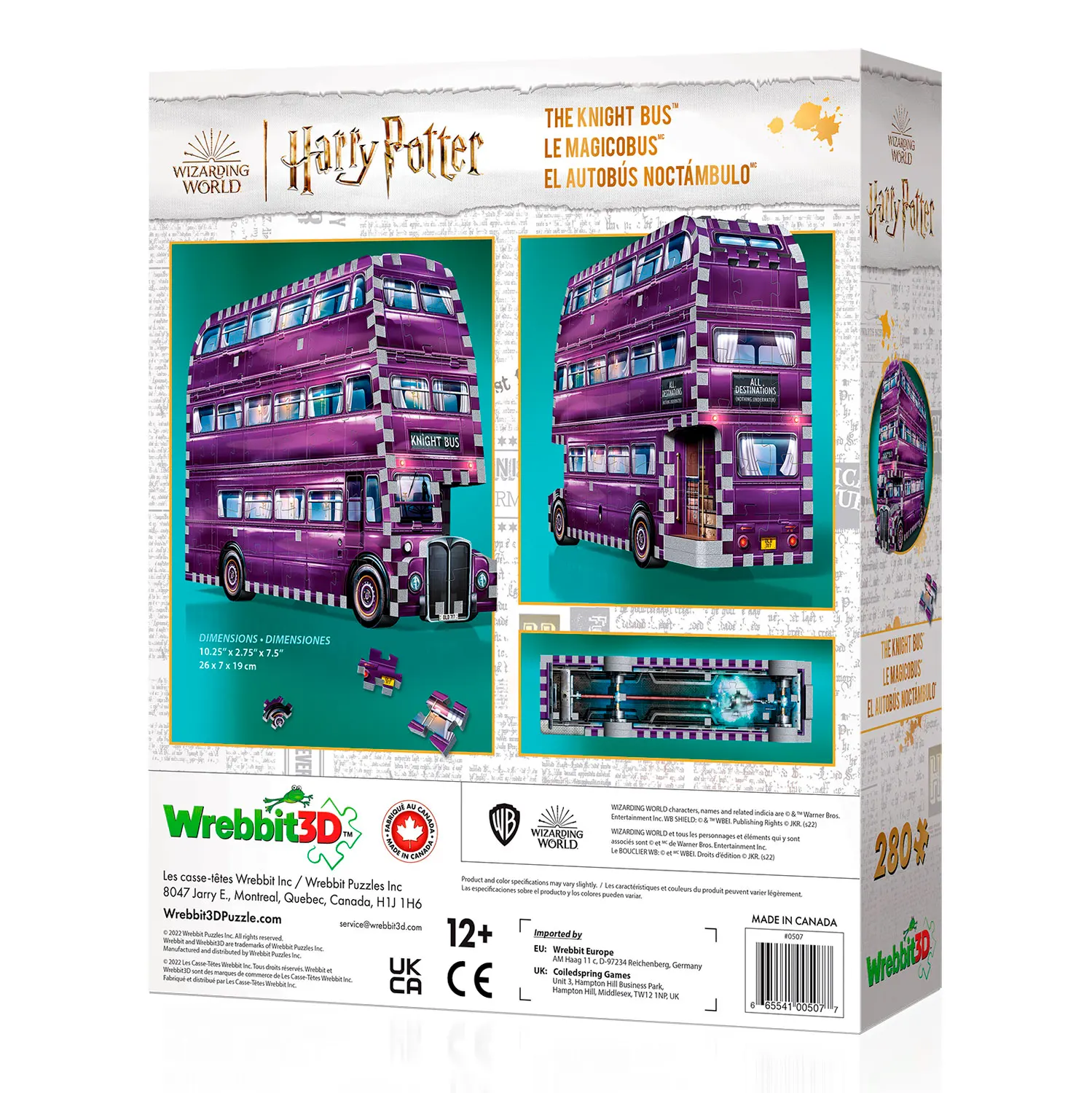 Der fahrende Ritter Harry Potter/ The Knight Bus 280 pcs. 3D-Puzzle-Wrebbit-3D Puzzles