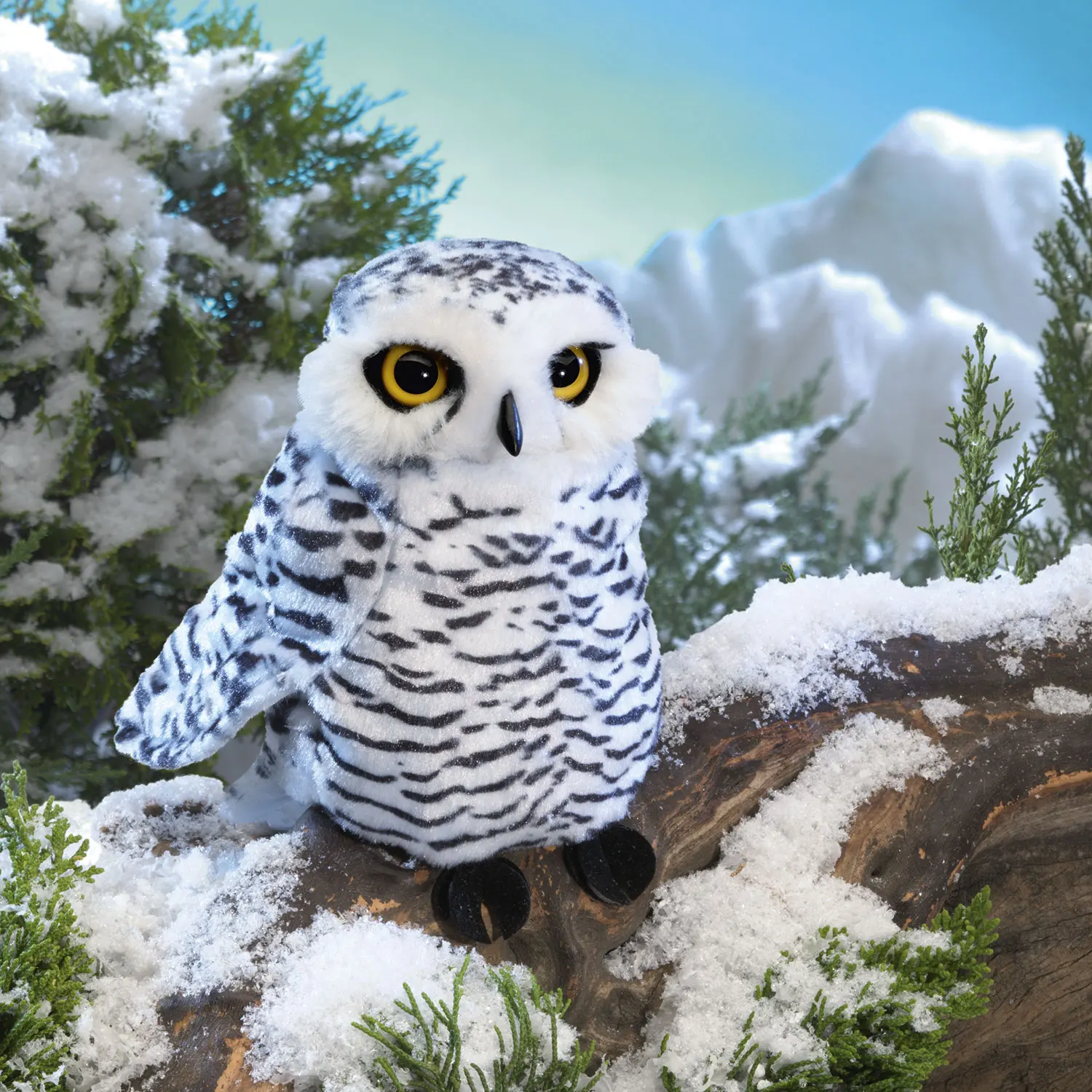 Small Snowy Owl / Kleine Schnee-Eule-Folkmanis® Puppets