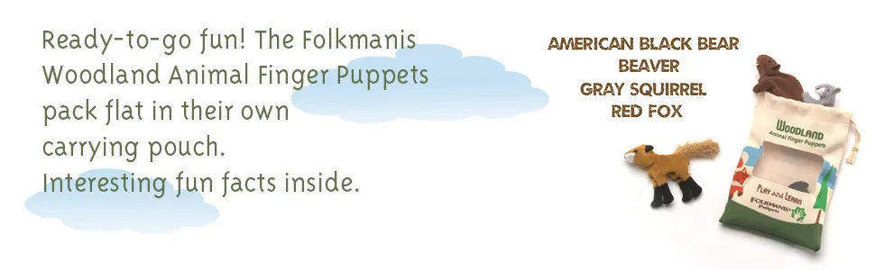 Spielset Waldtiere / Woodland Animal Set-Folkmanis® Puppets