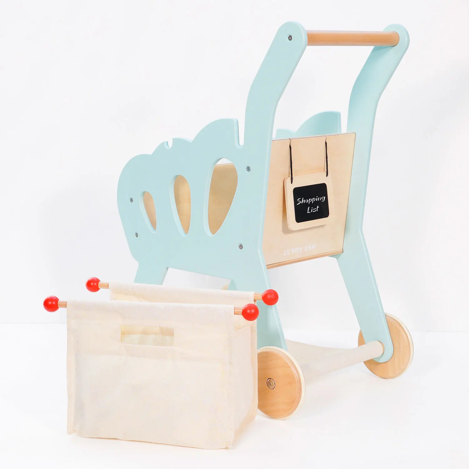 Einkaufswagen (mit abnehmbarer Stofftasche) / Shopping Grocery Trolley & Bag-Le Toy Van (LTV)