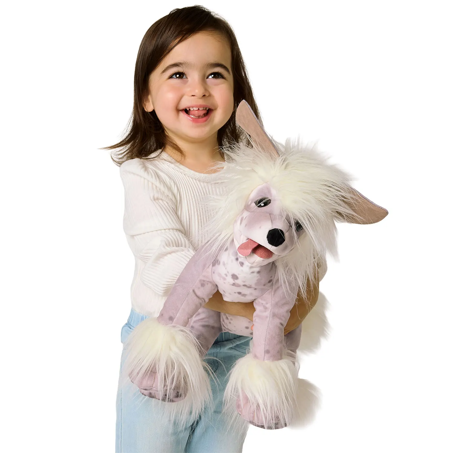 Chinese Crested Dog / Chinesischer Schopfhund-Folkmanis® Handpuppen