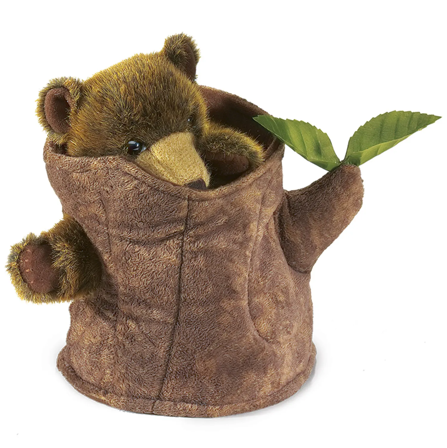Bär im Baumstamm / Bear in Tree Stump-Folkmanis® Puppets