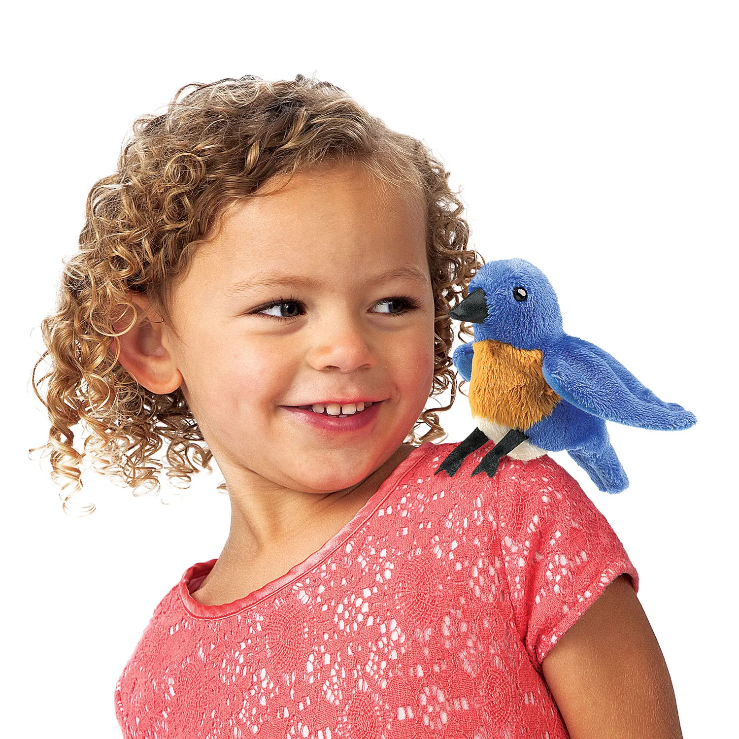 Mini Hüttensänger-Vogel (blau) / Mini Bluebird-Folkmanis® Puppets