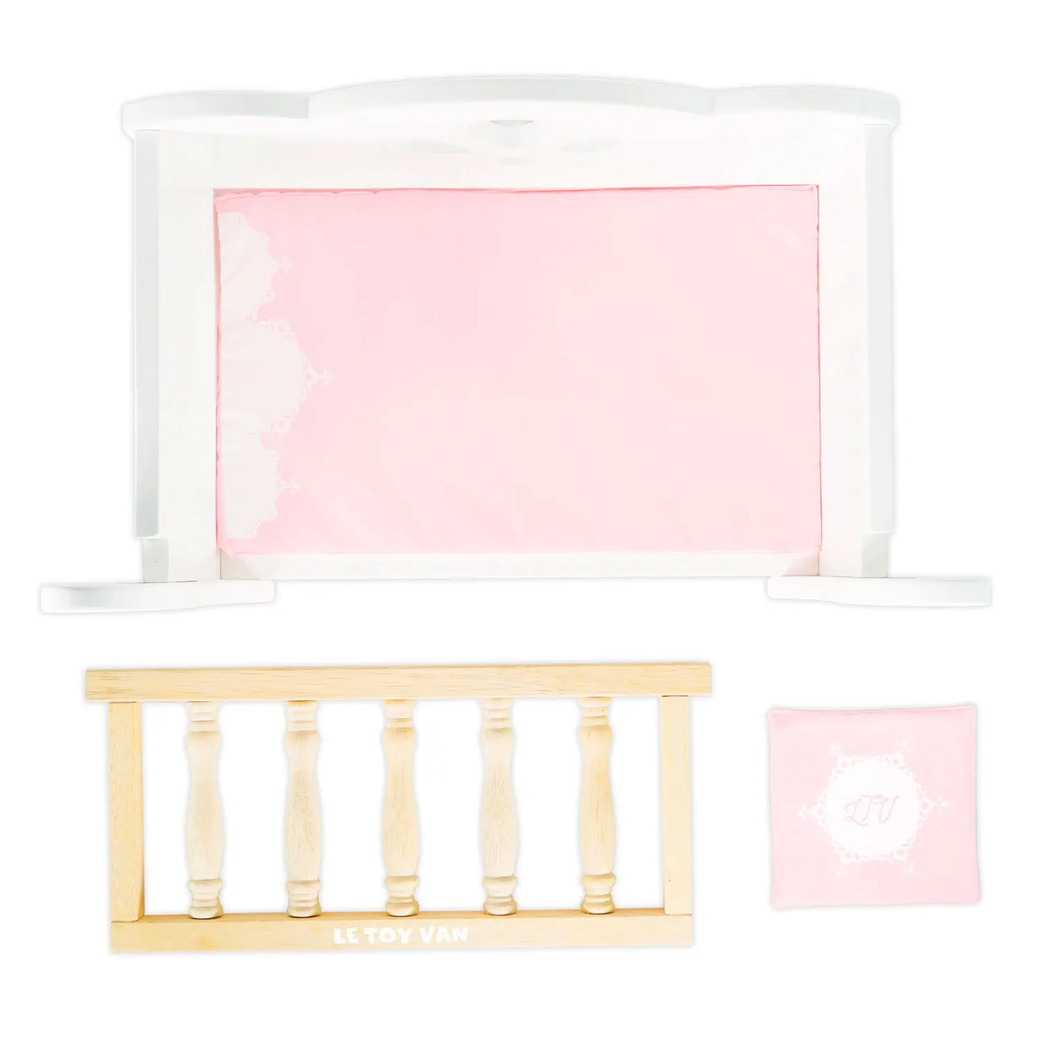 Puppenbett mit Gitterstäben / Dolls Wooden Cot-Le Toy Van (LTV)