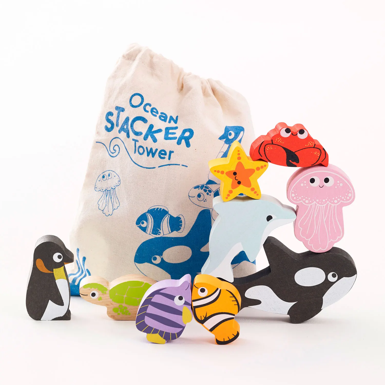 Ocean Life Stacking Animals & Bag-Le Toy Van (LTV)