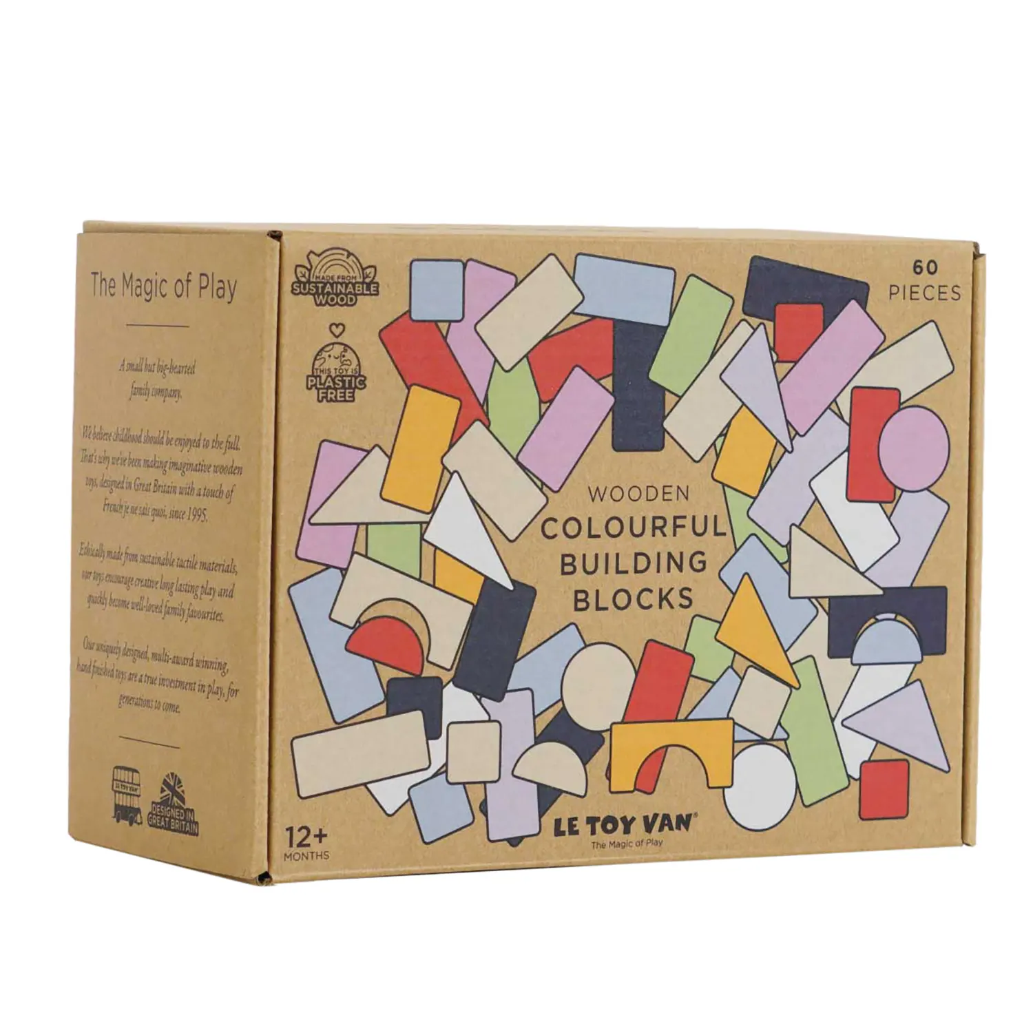 Bausteine & Tasche / Colourful Building Blocks & Bag - 60 pc. (New Look)-Le Toy Van (LTV)