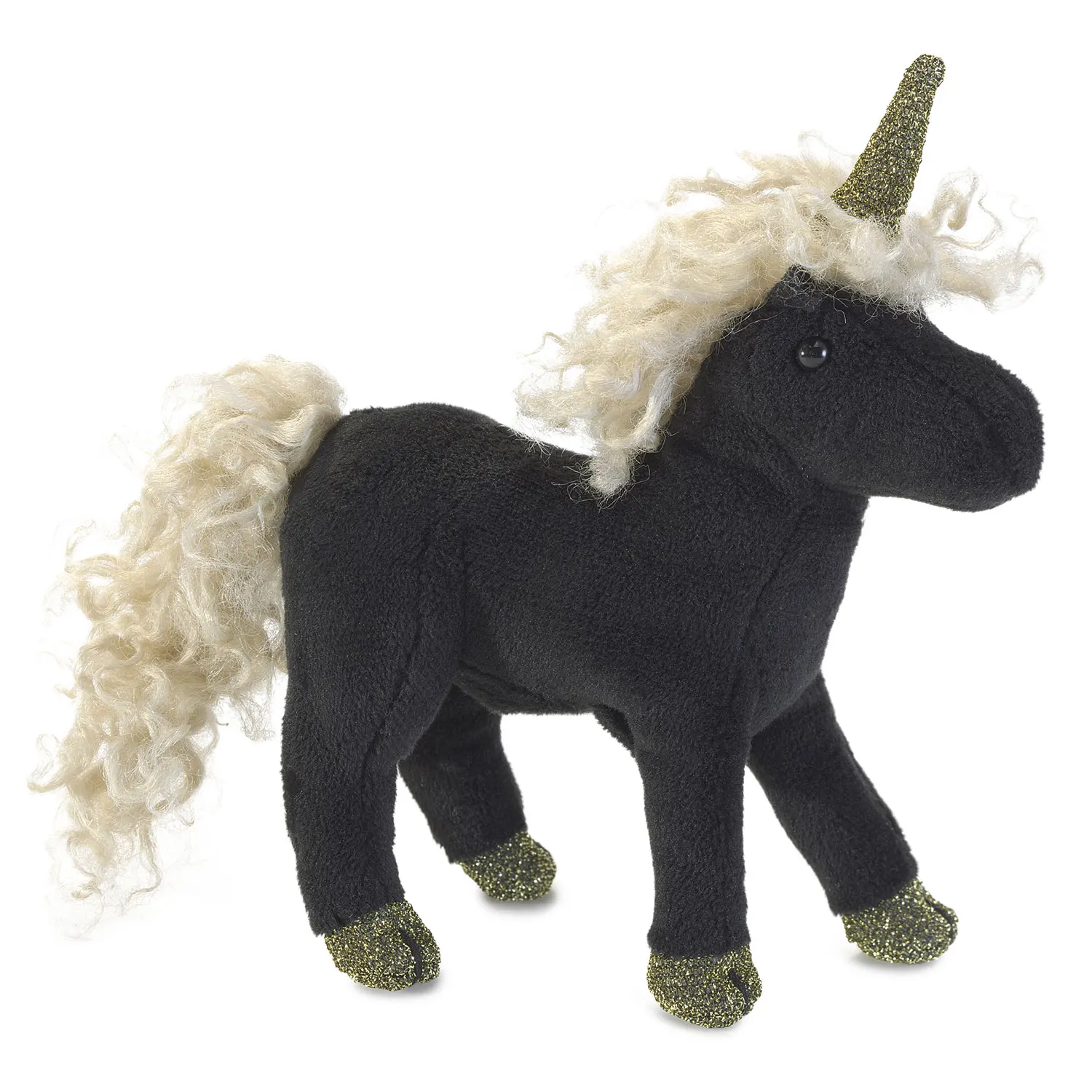 Mini Einhorn / Mini Black Unicorn-Folkmanis® Puppets