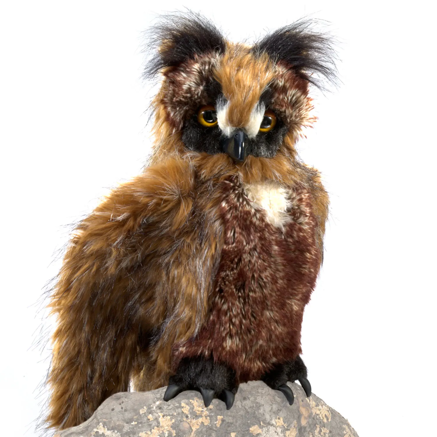 Eule, bewegliche Augendeckel / Great Horned Owl-Folkmanis® Puppets