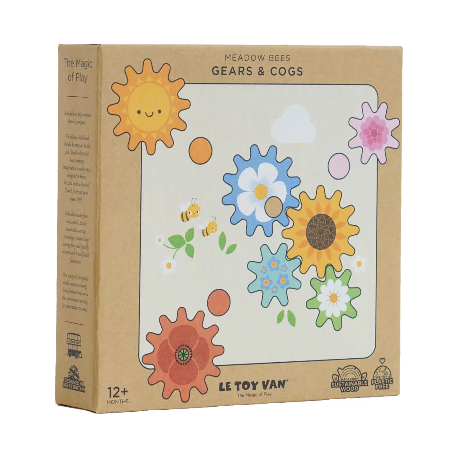 Zahnrad-Spiel "Biene und Blumen / Meadow Bees Gear & Cogs-Le Toy Van (LTV)