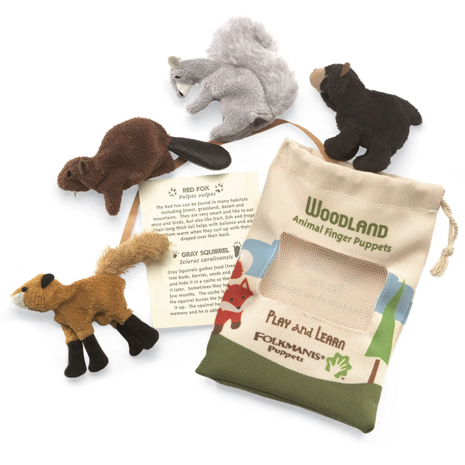 Spielset Waldtiere / Woodland Animal Set-Folkmanis® Puppets