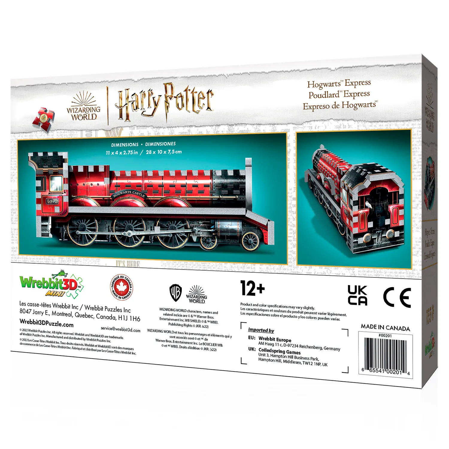 Hogwarts Express Mini Harry Potter/Hogwarts Express Train 155 pcs. 3D-Puzzle-Wrebbit-3D Puzzles