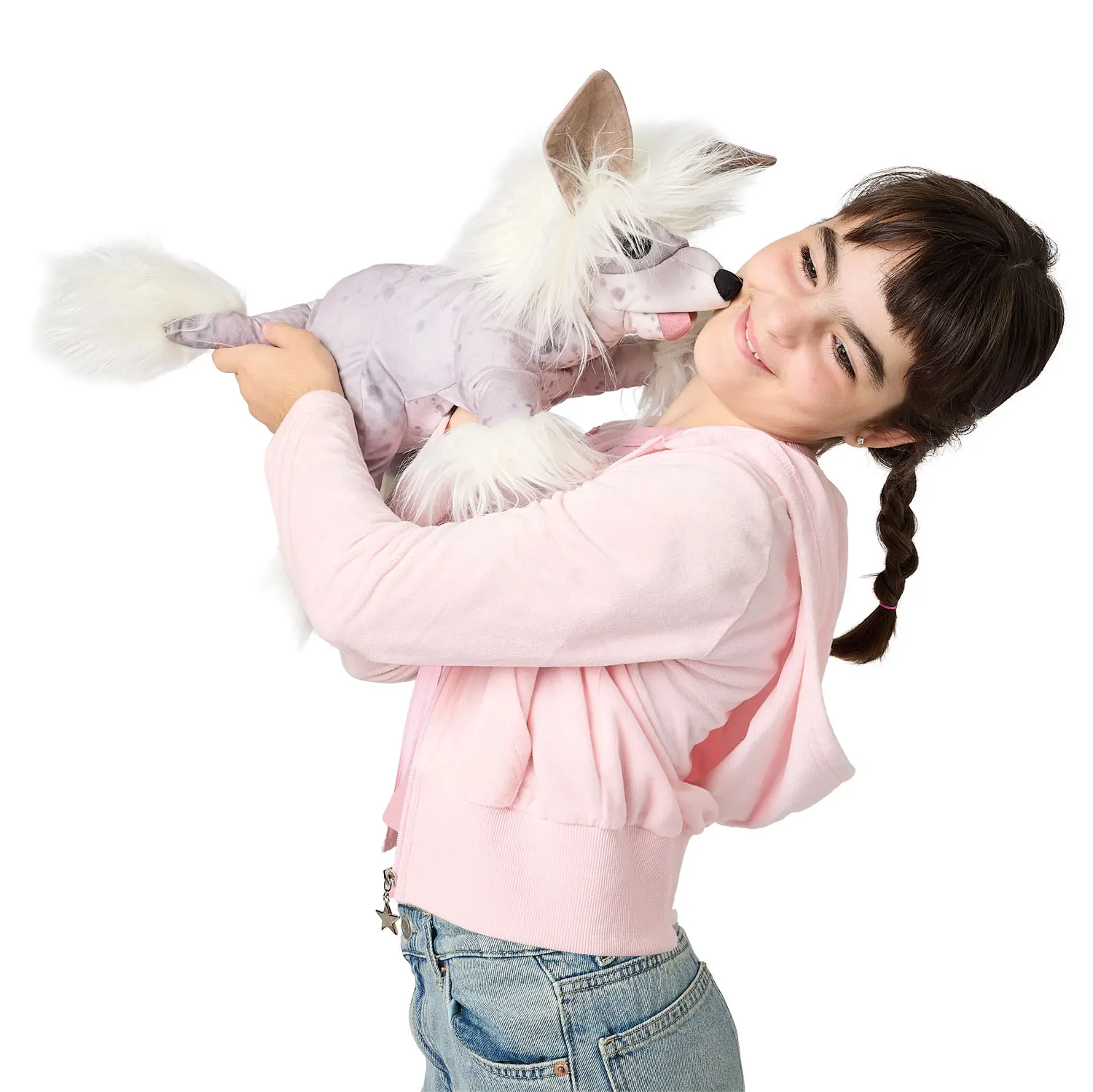 Chinese Crested Dog / Chinesischer Schopfhund-Folkmanis® Handpuppen